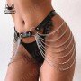 Chain Harness Underwear Belt High Waist Garter Body Harness Nightclub Adjustable Straps Suspenders Leather Sword Belts