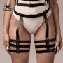 PU Leather Woman Thigh Bondage Suspenders Sword Belt Gothic Thigh Harness Waistband Belt Erotic Stockings Fashion