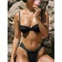 Zrtak Lace Bikinis String Swimsuit Long Strap Swimwear Women Bathing Suit Summer Beachwear Print Bandage Bikini Set 2022