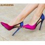 Fuchsia Blue Pump Heel Shoe for Women