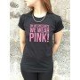 Pink Letters Printed Casual Cotton with Short Sleeves