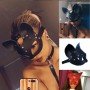 Half Eyes Cat Erotic Leather Mask for Masquerade Carnival