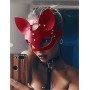 Half Eyes Cat Erotic Leather Mask for Masquerade Carnival