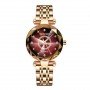 Golden Belt With Round Dial Luxury Ladies Watch