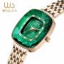 Green Rectangular Dial Ladies Wrist Watch