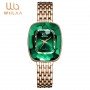 Green Rectangular Dial Ladies Wrist Watch
