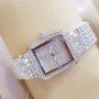 Stone Studded Square Dial Wrist Watch