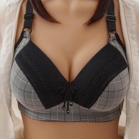 Large Sized Thin Wired Comfortable Bralette Pushup Lace Bra