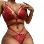 Erotic Lace Bra and Thong Set Soft and Comfortable
