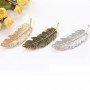 ncmama New Alloy Vintage Hair Clip Feather Leaf Shape Barrette Metal Hairpins For Women Lady Headwear Hair Accessories