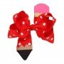 New Back To School Bow Large Hair Ribbon Hair Clips for Girls Glitter Printed Cheer Bows Hairgrips Hairpin Student Kids Headwear