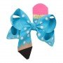 New Back To School Bow Large Hair Ribbon Hair Clips for Girls Glitter Printed Cheer Bows Hairgrips Hairpin Student Kids Headwear