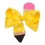 New Back To School Bow Large Hair Ribbon Hair Clips for Girls Glitter Printed Cheer Bows Hairgrips Hairpin Student Kids Headwear