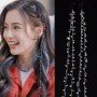 2021 New Flashing Diamond Chain Hairpin Braided Hair Headdress Tassel Hairpin High Sense Temperament Dirty Braided Hairband